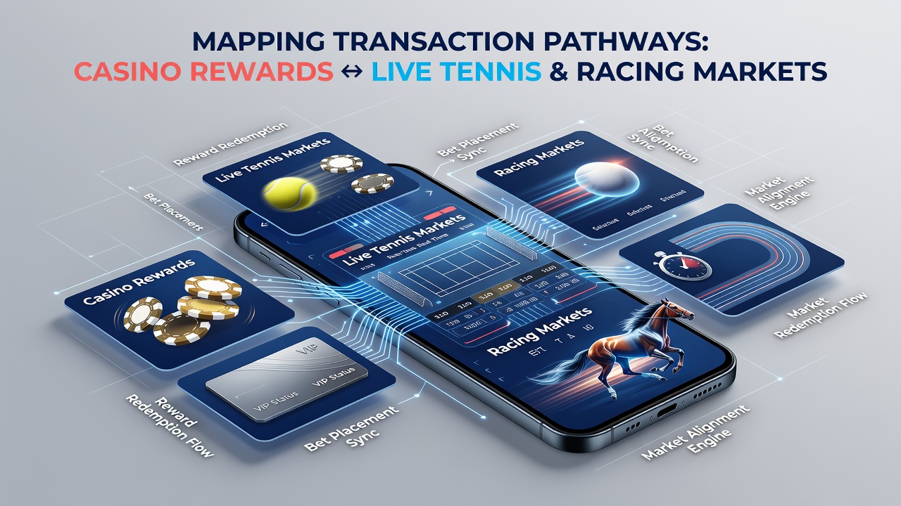 Transaktionsnetzwerke verbinden Casino-Belohnungen mit Live-Tennis- und Rennsportmärkten auf mobilen Geräten